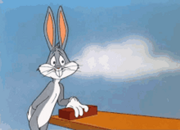 No Bugs Bunny Looney Tunes Shaking Head GIF