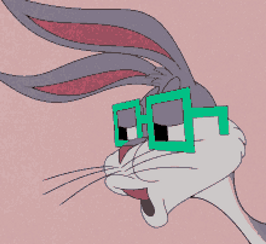 No Bugs Bunny Looney Tunes Using Eyeglasses GIF