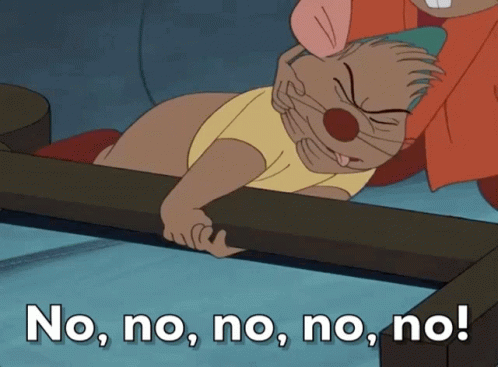 No! Cinderella Gus Gus Mouse GIF