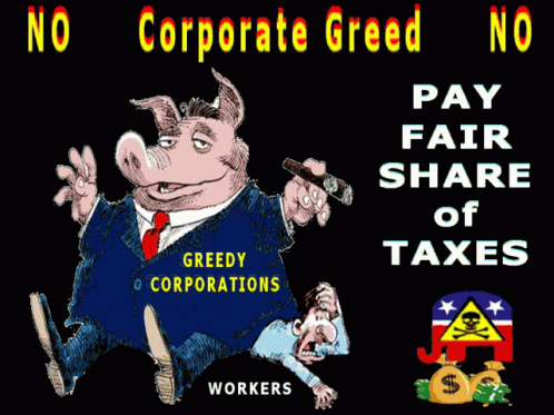 No Corporate Greed Poster