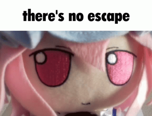 No Escape Meme Fumo Plush Toy GIF