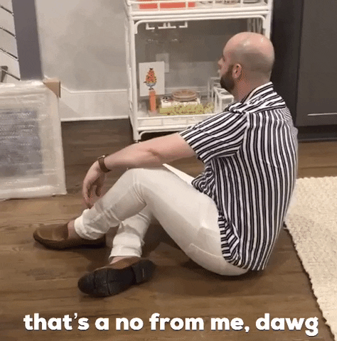 No From Me Dawg Turning Looks Statue GIF