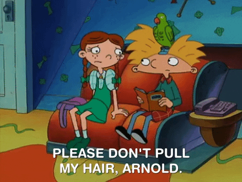 No Hair Pulling Arnold Hey Arnold GIF