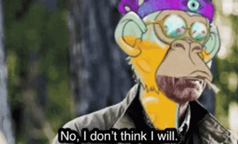 No I Don't Think I Will Monkey Faceswap GIF