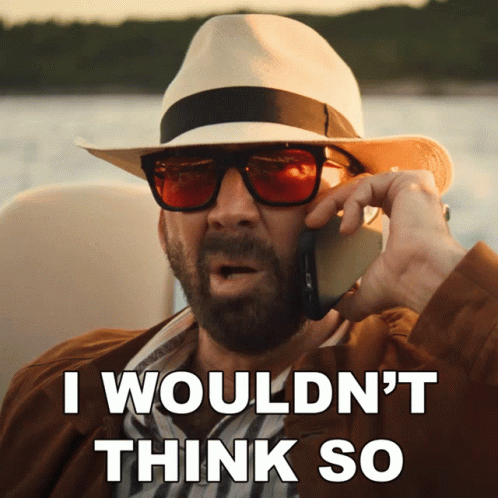 No I Don't Think I Will Nicolas Cage GIF