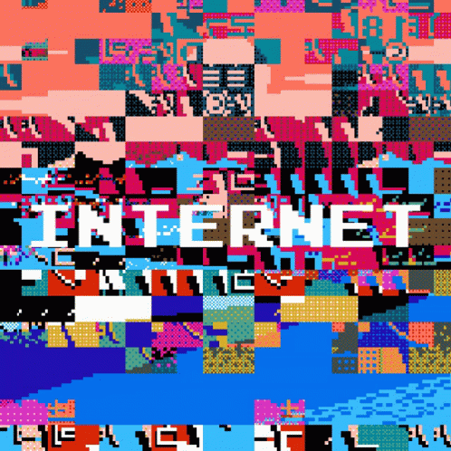 No Internet Glitching Monitor GIF
