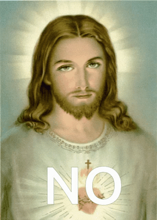 No Jesus Christ Glowing Halo GIF