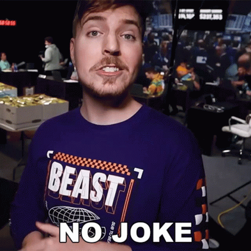 No Joke Mr Beast Meme GIF