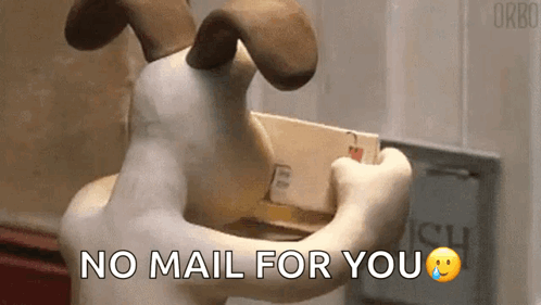 No Mail For You Cartoon Dog GIF