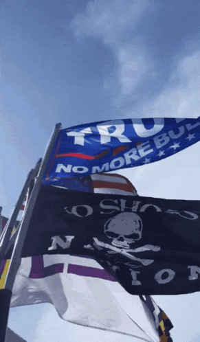 No More Bull Flags Flying in Wind