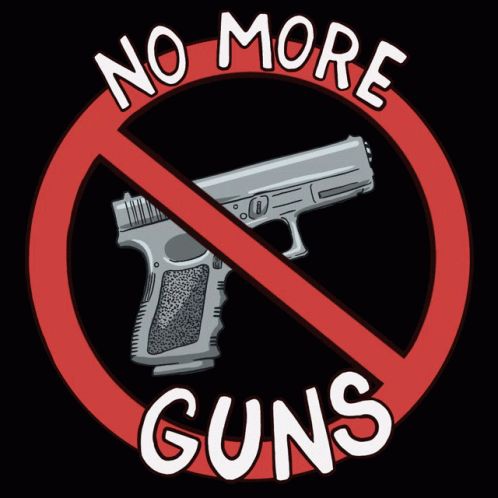 No More Guns Sign With Gun Crossed Out GIF