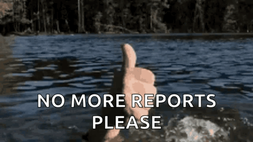 No More Reports Please GIF