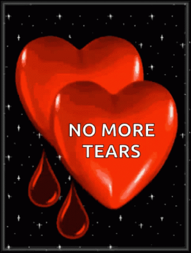 No More Tears Written On Heart Shape GIF