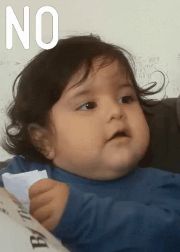 Baby Shaking Head No No GIF