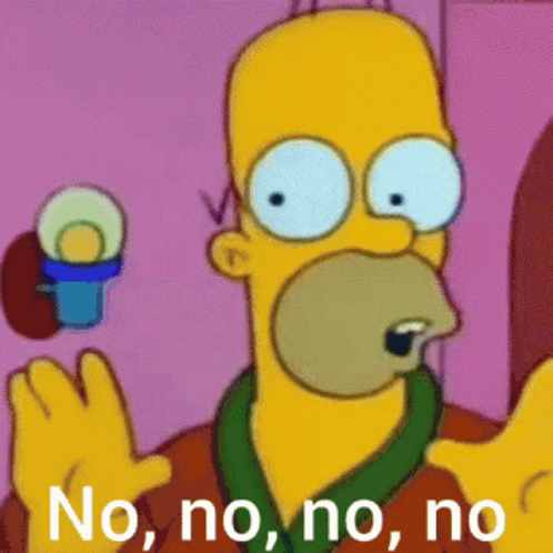 Famous Homer Simpson No No GIF