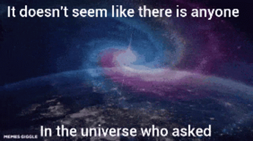 No One Cares Universe GIF