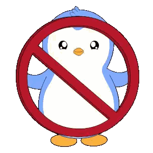 No Penguin Sign with Penguin