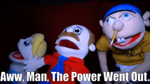 No Power Frantic Group Of Puppets GIF