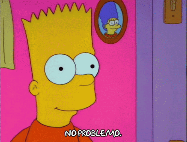 No Problemo Bart Simpsons Salute GIF
