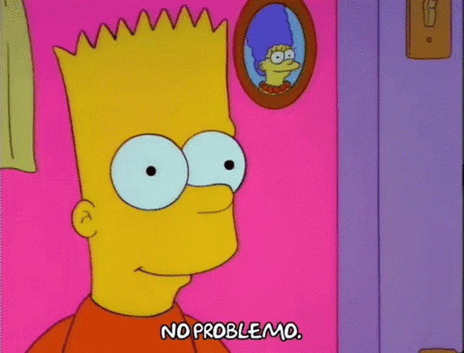 No Problemo Bart Simpsons GIF