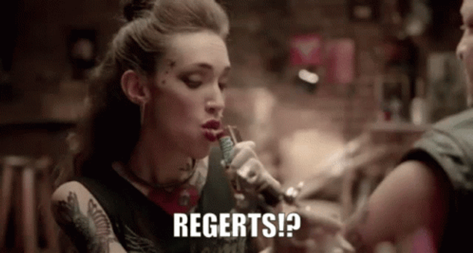 No Regerts Tattoo GIF