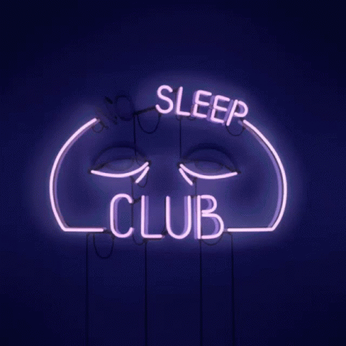 No Sleep Club Neon Sign GIF