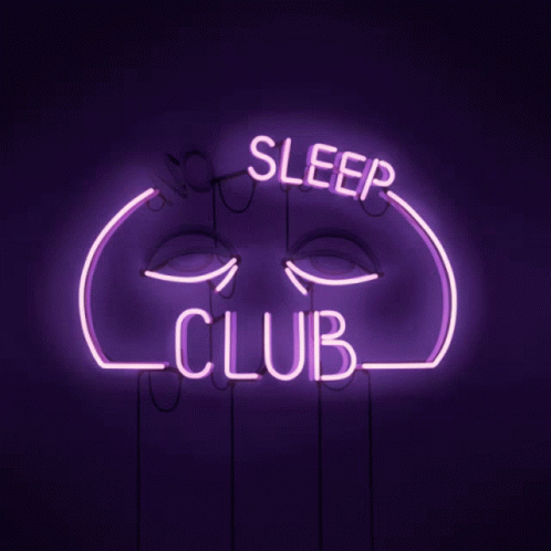 No Sleep Club Neon Sign GIF
