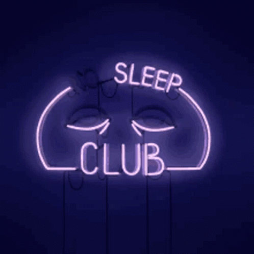 No Sleep Club Neon Sign GIF