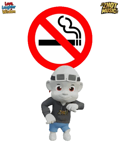 No Smoking Sign Cartoon Character