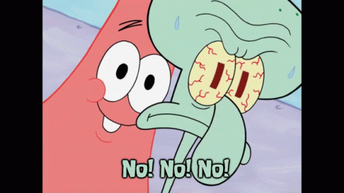 No! Squidward Tentacles GIF