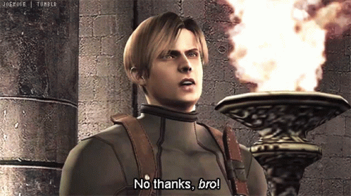 No Thanks Leon Scott Kennedy Resident Evil GIF