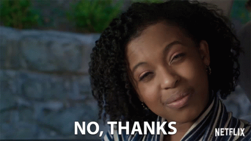 No Thanks Grace Saif Gentle Decline GIF