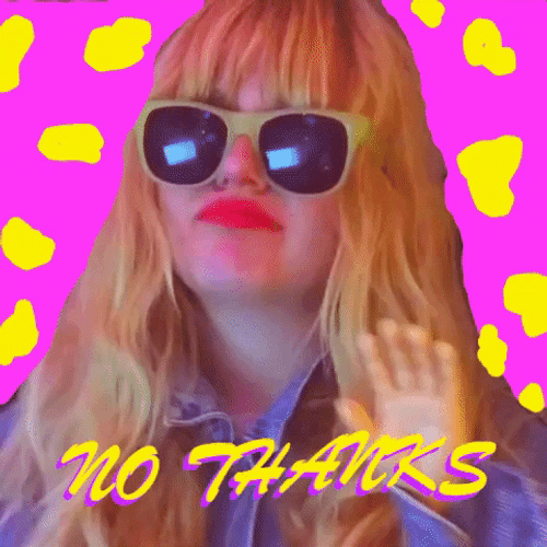 No Thanks Cocky Lady Hard Decline GIF