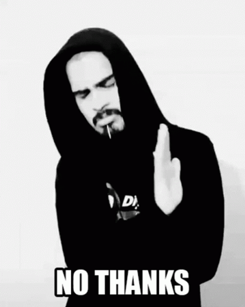 No Thanks Man In Hoodie Not Interested GIF