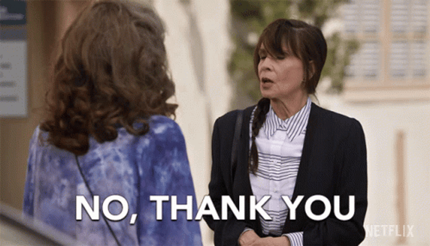 No Thanks Talia Shire GIF