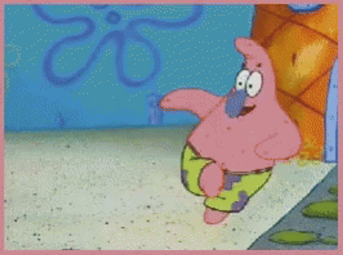 No This Is Happy Patrick Nose Bubble GIF