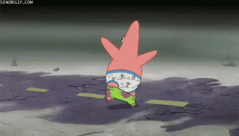 No This Is Patrick Running Away GIF