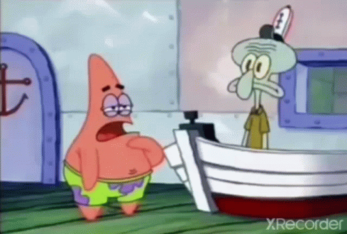 No This Is Bored Patrick Watching Squidward GIF