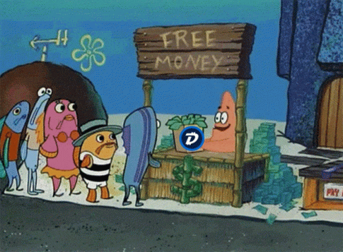 No This Is Patrick Giving Free Money GIF