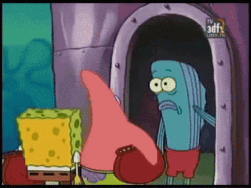 No This Is Patrick Closing Door On Him GIF