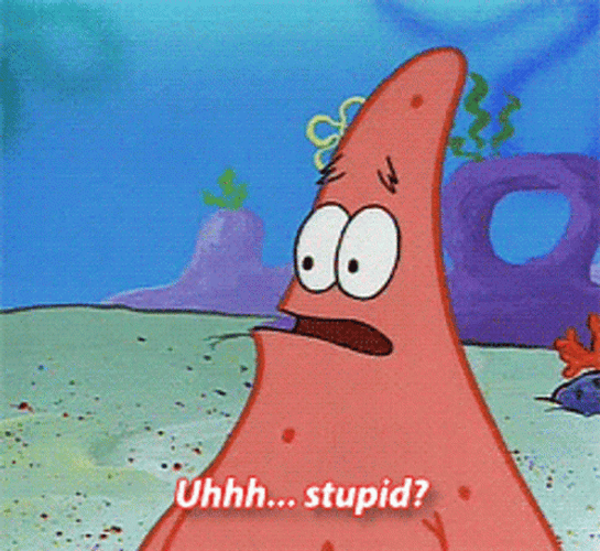 No This Is Patrick Being Stupid GIF