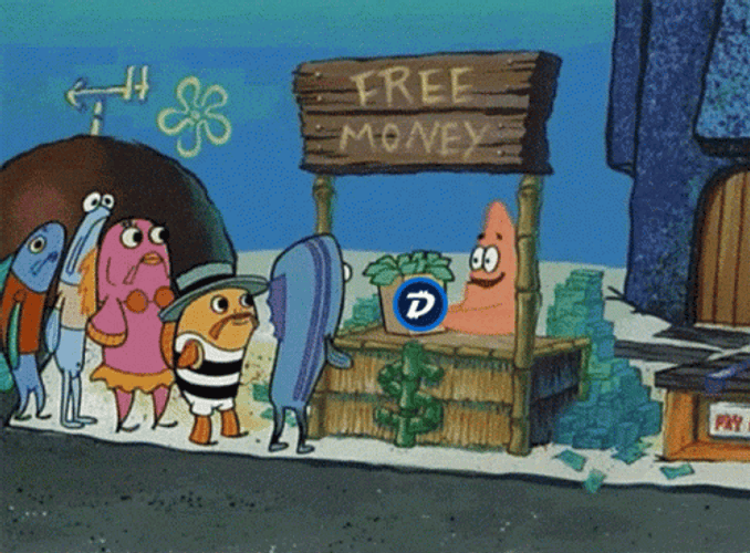 No This Is Patrick Giving Free Money GIF