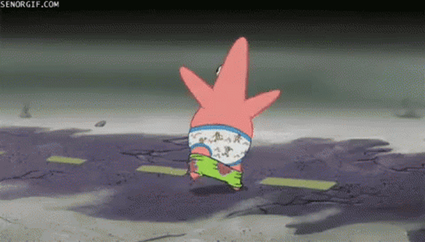 No This Is Patrick Running Away GIF
