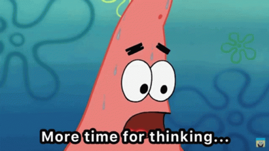 No This Is Patrick Thinking Nervously GIF
