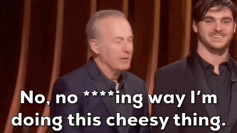 No Way Doing This Cheesy Thing GIF