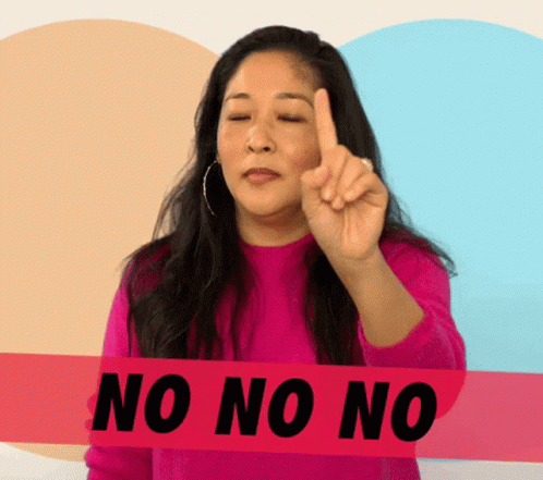 No! Woman Finger Gesture GIF