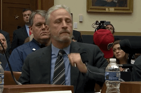 No Words Jon Stewart Hearing GIF