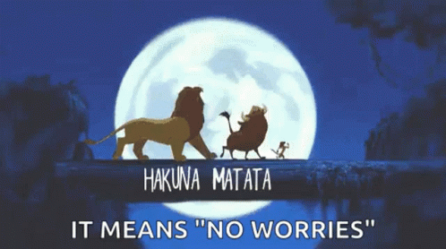 Hakuna Matata It Means No Worries GIF