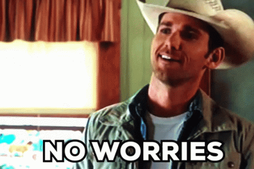 No Worries Cow Boy GIF