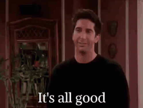 No Worries It's All Good Friends Ross GIF